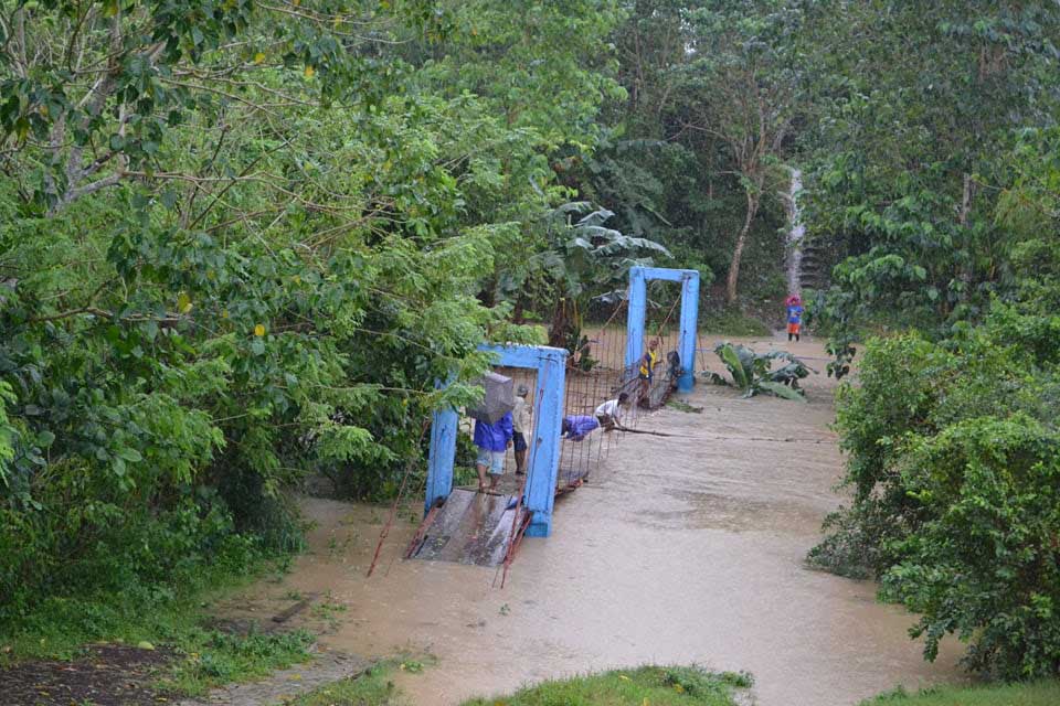 Flooded bridge in Agay