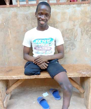 Young boy in a wheelchair