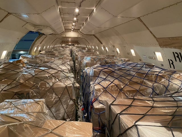 Cargo with medical supplies