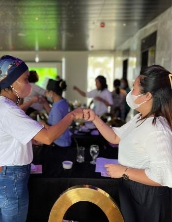 Caregivers' activity during training