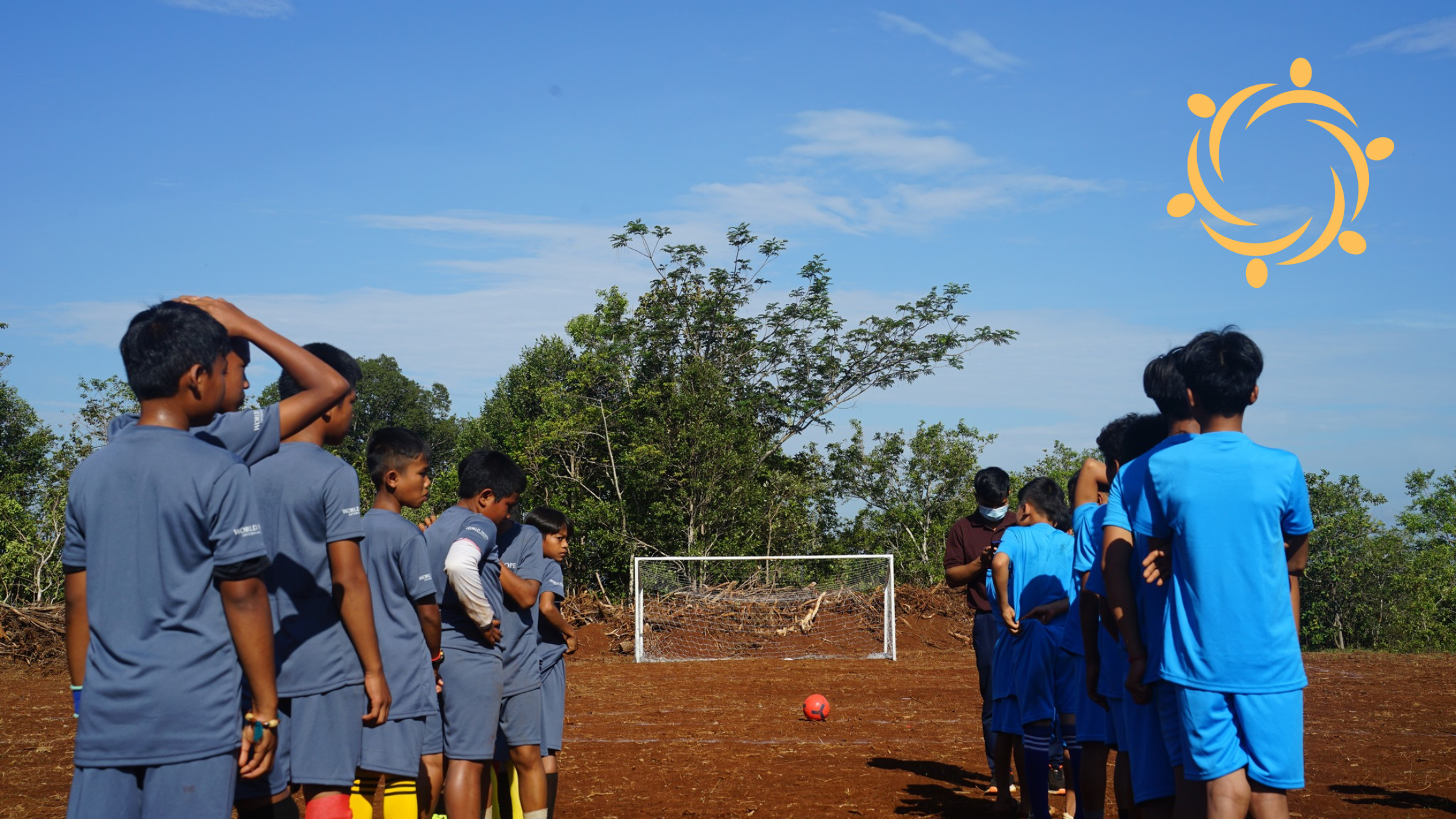 kids playing soccer in the after-school program