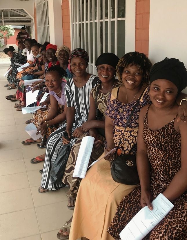 Women waiting for cervical cancer screening