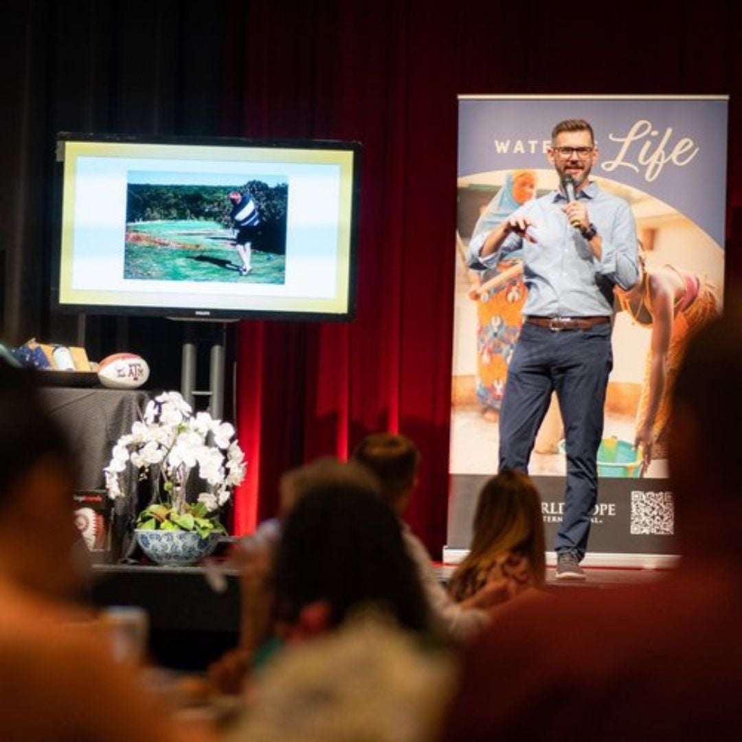 Aaron Lipman speaking at an event