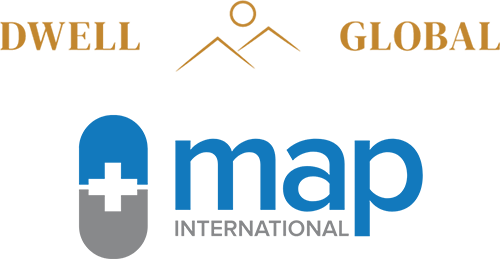 Dwell Global and Map International logos